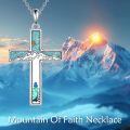 wholesale 925 Sterling Silver Turquoise Tree of Life Cross Pendant Necklace Jewelry for Women and Men-0-1