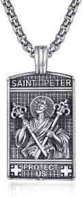 wholesale 925 Sterling Silver St Peter's Key Charm Necklace - Mens Religious-0-0