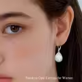 TOUPOP Sterling Silver Filigree Teardrop Leverback Birthstone Earrings-0-1