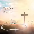 wholesale 925 Sterling Silver Cross Opal Infinity Chain Bracelet Wholesale for Women (Adjustable)-0-5