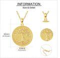 wholesale 14K Gold Tree Of Life Sun Evil Eye Pendant Necklace For Women Girl's Gift Jewelry Accessories-0-4