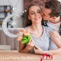 wholesale 925 Sterling Silver 925 Crescent Moon & Sun Moissanite Pendant Necklace for Women-0-3