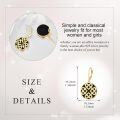 wholesale 925 Sterling Silver Black Enamel Celtic Knot Drop Earrings Irish  for Her-0-4