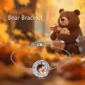 TOUPOP Sterling Silver Moon Bear Bracelet Gemstone Jewelry Gifts-0-3