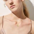wholesale 14k Heart Pendant With Bee Flower Chain-0-2