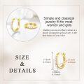 wholesale Gold Plated Pearl Accent 925 Sterling Silver Small Hoop Earrings-0-3
