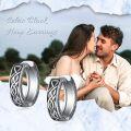 wholesale 925 Sterling Silver Celtic Knot Huggie Hoop Earrings for Men & Women-0-1