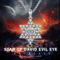 wholesale 925 Sterling Silver Evil Eye Star of David Pendant Necklaces for Men & Women Judaic Gifts-0-4