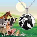 wholesale 925 Sterling Silver Yin Yang Horse Head Pendant Necklace for Women Girls s-0-4