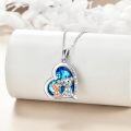 wholesale 925 Sterling Silver & Hypoallergenic Cute Pigs on Heart Pendant Necklace - Lucky Charm Gift for Women-0-1