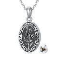 wholesale 925 Sterling Silver Oxidized Floral Oval Locket Bracelet With Filling Tool Set-0-54
