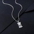 wholesale 925 Sterling Silver Gothic Hourglass Skull Pendant Necklaces for Women Men Gifts-0-2