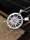 wholesale 925 Sterling Silver Pink Crystal Compass Pendant Necklace with Arrow Design and Inspirational Quote Go Confidently in the Direction of Your Dreams-0-2