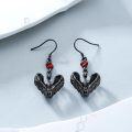 wholesale 925 Sterling Silver Gothic Red Rose Phoenix Drop Earrings for Women-0-2