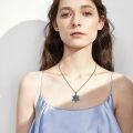 wholesale 925 Sterling Silver Blue Stone Eye Star of David Pendant Necklace Judaica Gift for Her-0-4
