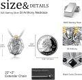 wholesale 925 Sterling Silver Saint Anthony Pendant with Black Cubic Zirconia and Gold Halo Chain Necklace for Women & Men Catholic Gift-0-4