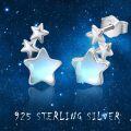 wholesale 925 Sterling Silver Opalite Star Stud Earrings for Women - Celestial Jewelry-0-5