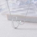 wholesale 925 Sterling Silver C Initial Butterfly Necklace Elegant Gift for Women-0-3