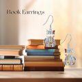 wholesale 925 Sterling Silver Cat-Shaped Book Earrings with Hypoallergenic Stones - Elegant Gift for Women-0-4
