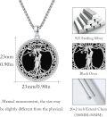 wholesale 925 Sterling Silver Black Onyx Celtic Knot Tree of Life Pendant Necklace for Women-0-5