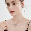 wholesale 925 Sterling Silver Dragonfly Urn Pendant Necklace Turquoise Stone Oxidized Memorial Jewelry-0-4