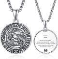 wholesale 925 Sterling Silver Pisces Zodiac Sign Necklace for Men - Fish Symbol Pendant s-0-0