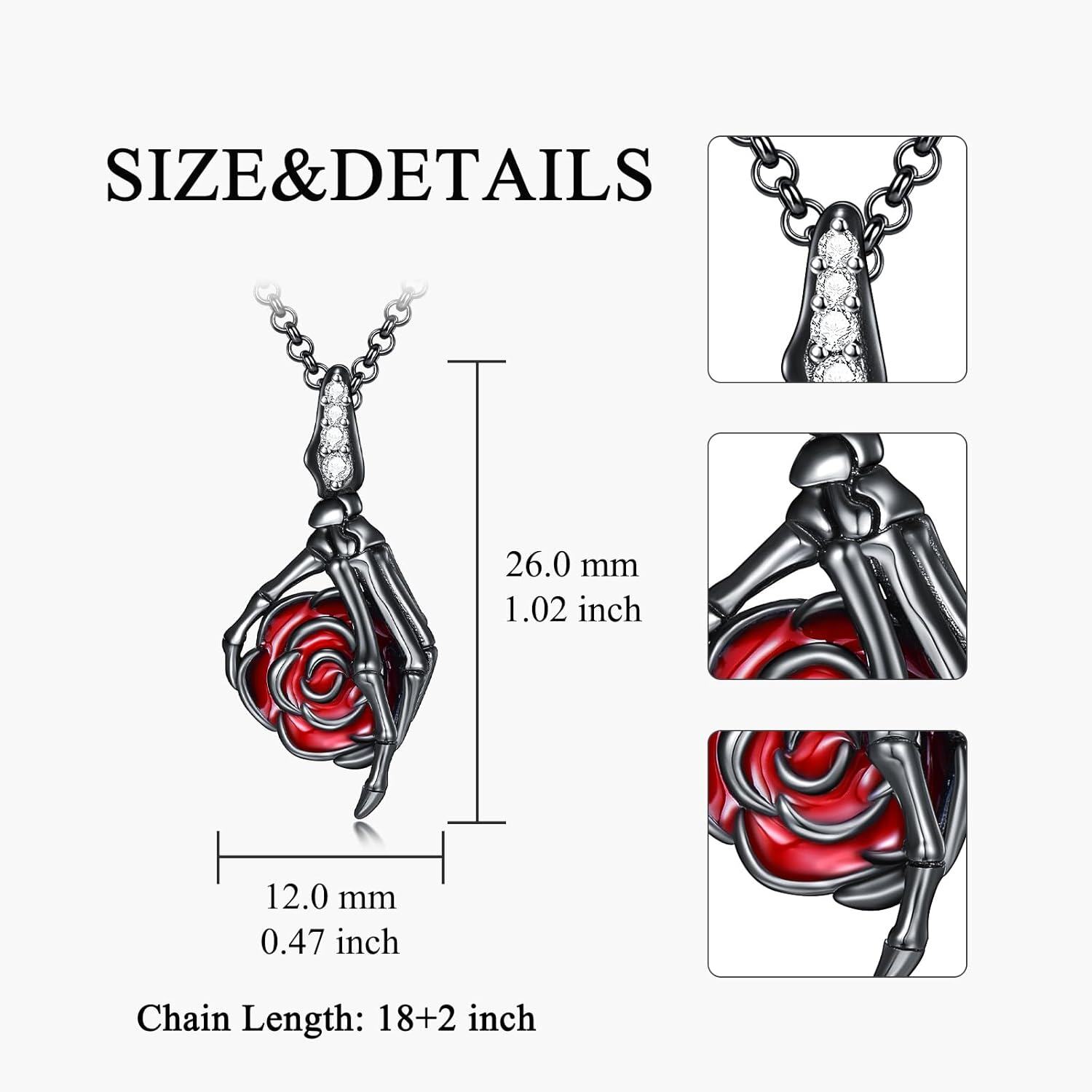 wholesale 925 Sterling Silver Rose in Hand Cremation Keepsake Pendant Necklace with Funnel and Screwdriver Set-0-3