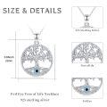 wholesale 925 Sterling Silver Blue Evil Eye Tree Of Life Pendant-0-1