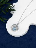 wholesale 925 Sterling Silver Heart Moonstone Tree Of Life Pendant Necklace-0-1
