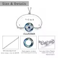 TOUPOP Sterling Silver Crystal Evil Eye Bracelet Anklet Adjustable Amulet Jewelry-0-3