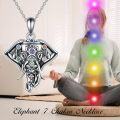 wholesale Elephant Necklaces For Women 925 Sterling Silver Chakra Necklace Pendant Elephant Jewelry Christmas Gifts For Women -0-5