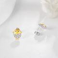 wholesale Gold-Plated 925 Sterling Silver Chick Cubic Zirconia Stud Earrings for Women-0-2