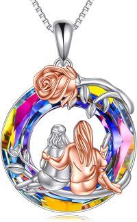 wholesale TOUPOP Sister Necklace For 2 Sister Gift From Sister Sterling Silver Friendship Necklace Best Friend Jewelry Gift For Women Her Sister Friend Mothers Valentine's Day Christmas Graduation Gift -undefined