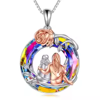 TOUPOP Sterling Silver Sister Necklace Gift For Women Her Friend-undefined