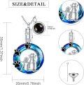 wholesale  925 Sterling Silver Picture Projection Urn Pendant Necklace for Pet Ashes Hair Dirt - Customizable Memorial Jewelry Gift-0-1