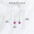 wholesale 925 Sterling Silver Celtic Knot Heart Threader Earrings w 12 Birthstones-0-32