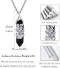 wholesale 925 Sterling Silver St Anthony of Padua & Child Jesus Pendant Black Onyx Stone Protection Jewelry for Men/Women 24 Chain-0-2
