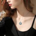 wholesale 925 Sterling Silver Viking Vegvisir Rune Compass Abalone Shell Pendant Necklace-0-1