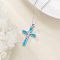 wholesale Sterling Silver Origami Cross Pendant Necklace Religious Jewelry Gift for Women Men-0-8