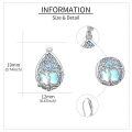 wholesale 925 Sterling Silver Tree Of Life Earrings Wholesale With Iridescent Inlay-0-3
