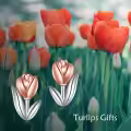 TOUPOP Sterling Silver Tulips Flower Stud Earrings For Women Gifts-0-4
