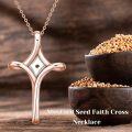 wholesale 925 Sterling Silver Cross with Yellow Stone Pendant Necklace for Women Christian s-0-4