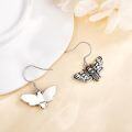wholesale 925 Sterling Silver Dangle Butterfly Skull Drop Earrings Gothic Jewelry for Women Girls Gift Idea-0-2
