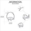 wholesale 925 Sterling Silver Elephant Hoop Earrings Gift for Women Jewelry Accessories-0-4