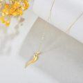 wholesale 14K Gold Diamond Angel Wing Cross Horn Pendant Necklace for Women Fine s-0-1