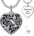 wholesale TOUPOP Hummingbird Urn Necklace For Ashes 925 Sterling Silver Heart Cremation Jewelry For Ashes Heart Hummingbird Keepsake Necklace For Ashes Memorial Gifts For Women Men -0-0