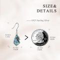 wholesale 925 Sterling Silver Spider Web Drop Earrings with Abalone Shell Inlay for Animal Lovers-0-5
