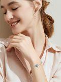 wholesale 925 Sterling Silver Butterfly Anklet With Colorful Inlay Design-0-1