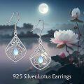 wholesale 925 Sterling Silver Teardrop Moonstone Celtic Knot Lotus Tree Of Life Leverback Earrings for Women Irish  Idea-0-1