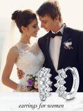 wholesale S925 Sterling Silver Wave Design Cubic Zirconia Huggie Hoop Earrings for Women Gift Ideas-0-4